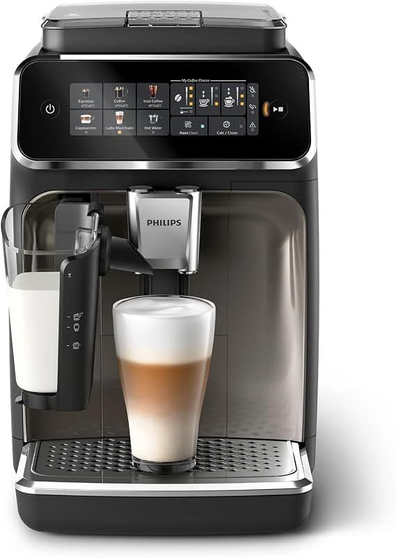 PHILIPS 3300 Series Fully Automatic Espresso Machine with LatteGo Milk Frother, Black
