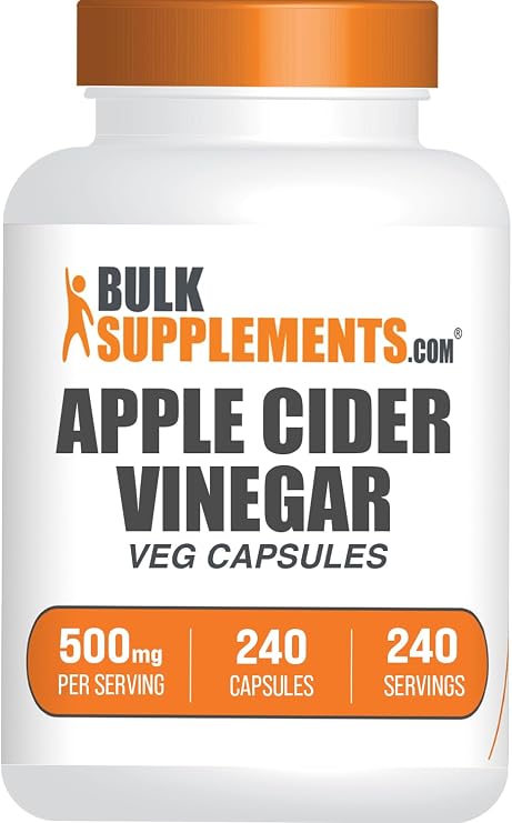 Apple Cider Vinegar Capsules - ACV Capsules, Apple Cider Vinegar Supplements, Apple Cider Vinegar 500mg - Gluten Free, Capsule per Serving, 240 Capsules (Pack of 1)