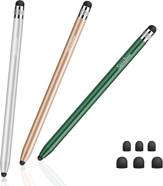 Stylus Pens for Touch Screens (3 Pcs), 2 in 1 Capacitive Stylus