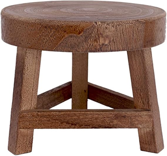 Wood Plant Stand Indoor Plant Pot Stand Mini Round Wooden Stool for Flower Holder Home Decor Wood Plant Stand