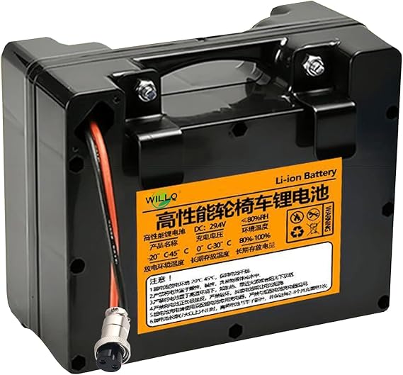 24 Volt Electric Wheelchair Replacement Battery 24V 10Ah 12Ah 15Ah 18Ah 20Ah 25Ah 30Ah 35Ah 40Ah 45Ah Lithium Battery with Charger for 250W 550W 750W