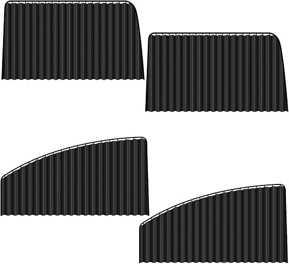 4 PCS Car Window Shades, Retractable Car Side Window Sun Shade, Summer Sun Blocker Automotive Privacy Curtains, Universal for Front and Rear Windows (Black)