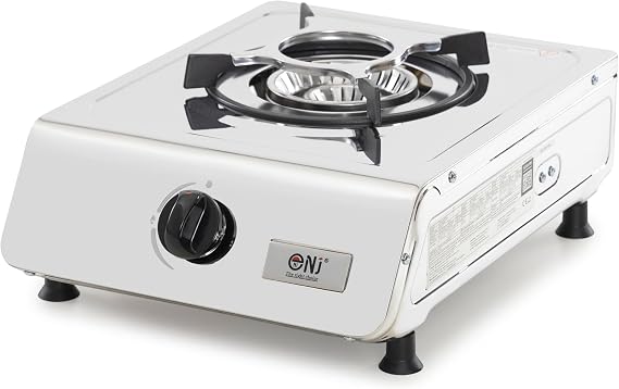 NJ-100SD Indoor Gas Stove - Single Burner Portable Gas Hob LPG Cooker 4.4kW