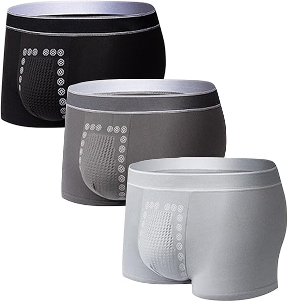 Mens Boxer Briefs Sexy Fashion Cool Moisture-Wicking Underwear Breathable Stretch Lightweight Athletic Boxers 3-Pack