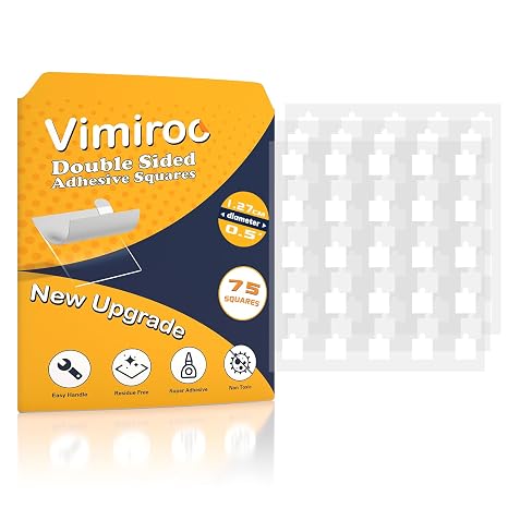 0.5'' Double Sided Adhesive Dots, Clear Sticky Tack, Removable Poster Putty