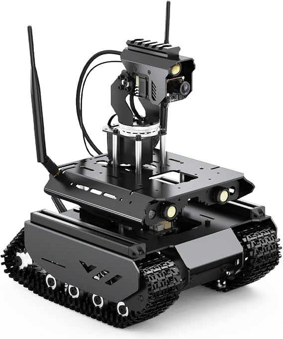 Waveshare UGV Beast Open-Source Off-Road Tracked AI Robot for Jetson Orin Series Board, Dual Controllers, with Driver Boards and 360 Omnidirectional Pan-Tilt, No Include Jetson Orin Nano 4GB Kit
