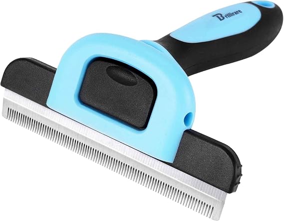 Pet Deshedding Tool, Stainless-Steel Grooming Brush, Professional Dog Cat Undercoat Remover with Detachable Head, Effectively Reduces Shedding by up to 95% for Short Medium Long Pets Hair
