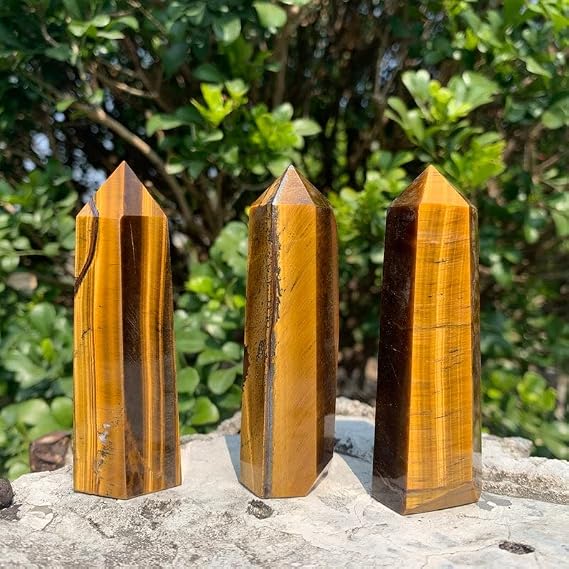 Zenkeeper Large Tiger Eye Crystal Wand Big Natural Tiger Eyes Tower 4 - 4.2