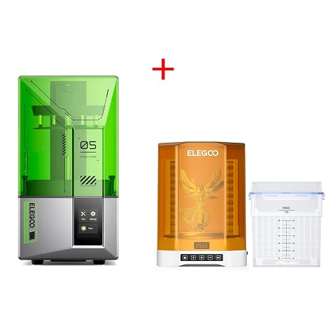 ELEGOO Mars 5 MSLA 3D Printer and ELEGOO Mercury Plus V3.0 Wash and Cure Station