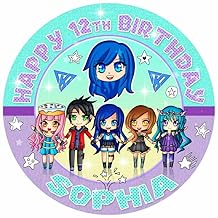 7.5 Inch Edible Cake Topper Its Funneh Robox Themed Birthday Party Collection of Edible Cake Decorations round