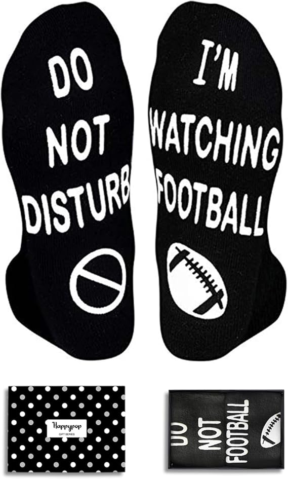 HAPPYPOP Racing Gifts for Men - Wrestling Football Fishing Gifts, Funny Socks for Him