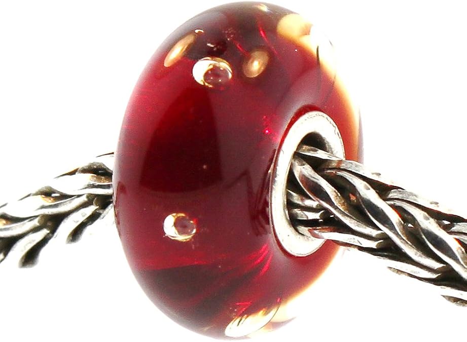 TROLLBEADS Authentic Glass 61158 Red Bubbles