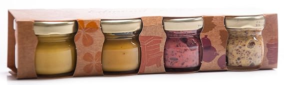 FALLOT Portion Tray Mustards, 4 Ounce (Pack of 4)