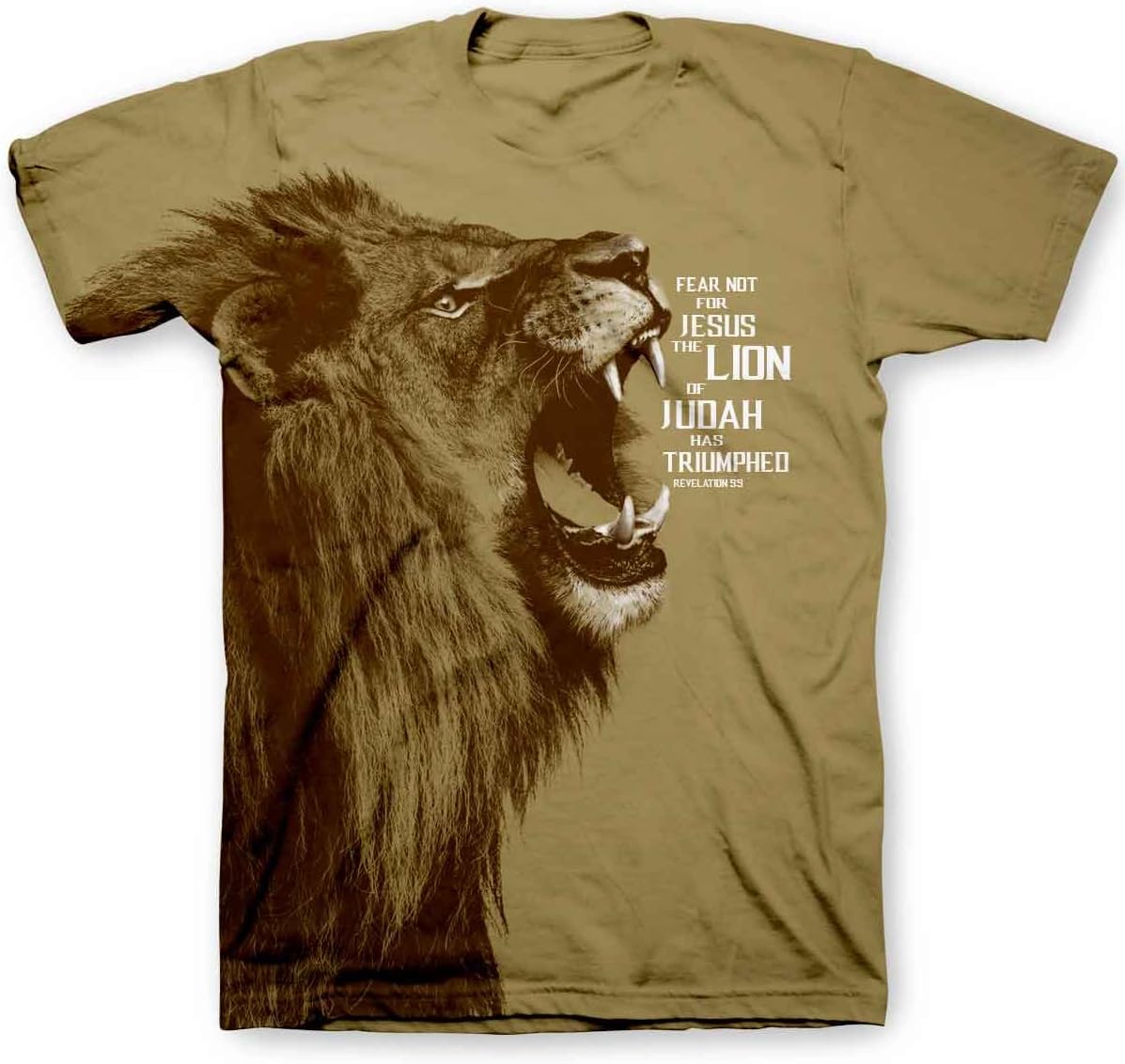 Kerusso Mens Lion - All Over T-Shirt - Brown
