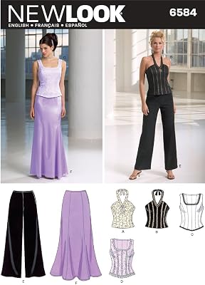 New Look Sewing Pattern 6584 Misses Special Occasion Dresses, Size A 6-8-10-12-14-16