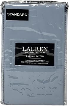 Ralph Lauren Dunham Sateen Ceil Blue Standard Pillow Case 2 per Pack