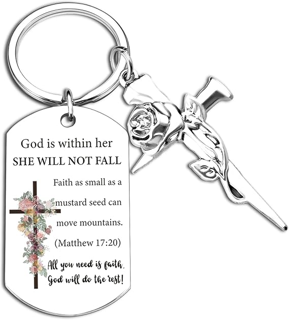 Ibiwe Religious Keychain for Women Inspirational Keyring Christian Gifts