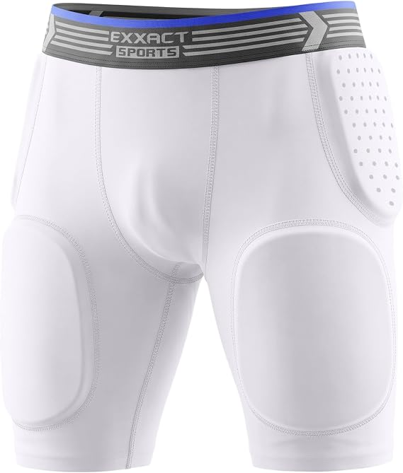 Exxact Sports Rebel 5-Pad Youth Football Girdle with Cup Pocket