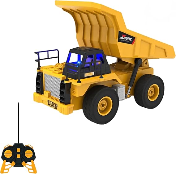 Uzaktan Kumandalı 40 MHz Tam Fonksiyonlu Rc İş Araçları Led Işıklı Kepçeleri, Damperi ve Vinç Hareketlidir (Kule Vinç-Kepçe-Bulldozer-Kamyon) (Kamyon)