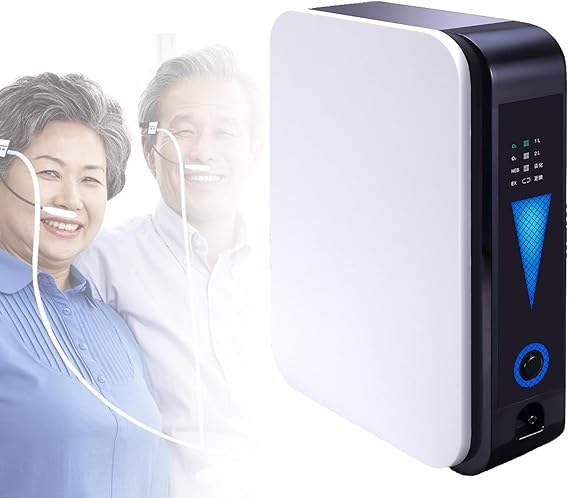 Oxygen Concentrator, 1-2L/min Portable Oxygen Concentrator, Adjustable Oxygen Machine, 50dB Silent Operation, for Home and Travel Use Car Air Purifier