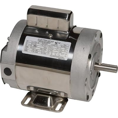 Leeson 6439191252 Boat Hoist Motor, 1 Phase, 56C Frame, Rigid C Mounting, 1HP, 1800 RPM, 115208-230V Voltage, 60Hz Fequency