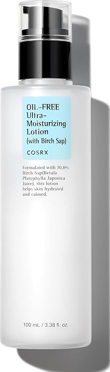 COSRX Oil Free Lotion with Birch Sap, Acne Facial Moisturizer, 3.38 fl oz