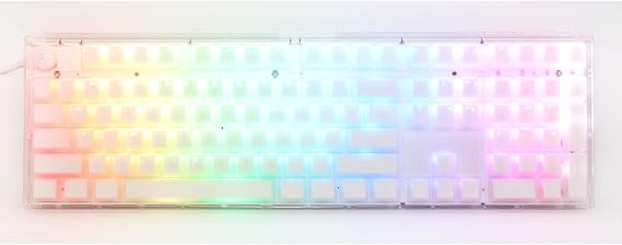 Ducky One 3 Aura Mechanical Keyboard, Cherry MX Brown, RGB, Clear White