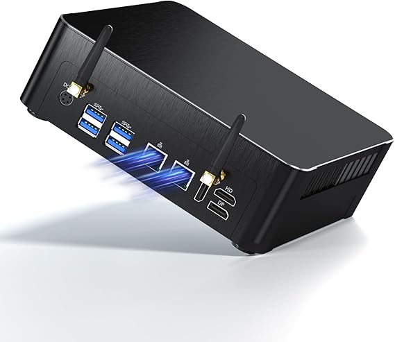 Mini PC i9, Small Desktop Computer Core i9-9880H, Upto 4.8GHz, Win-11 Pro (TPM2.0), 32G RAM, 512G NVME SSD, Triple Display 4K@60Hz, HDMI/DP, Dual 2.5G LAN, USB-C, WiFi 6E, BT 5.3, VESA
