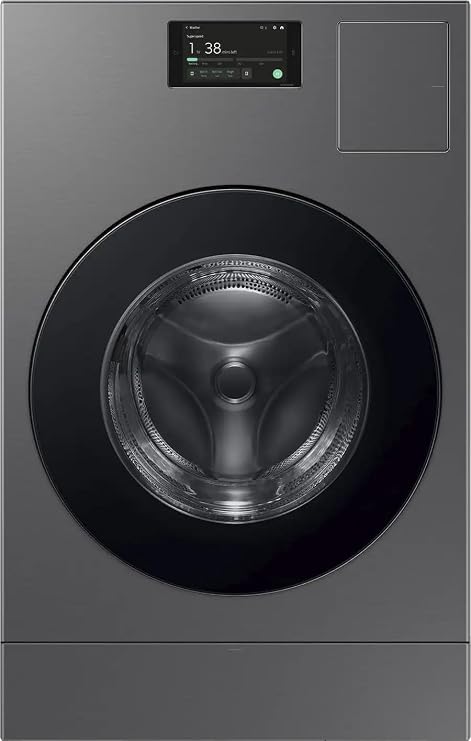 Samsung 5.3 cu. ft. Bespoke AI Laundry Ventless Heat Pump Dryer Combo All-in-One Ultra Capacity Washer with AI Home, Dark Steel, WD53DBA900HZA1