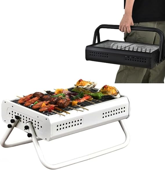 Camping Foldable Portable Grills,Courtyard Small Carbon Grill Barbecue Grill,Portable Stove for Boiling Tea, Grilling Meat, Camping, and Baking