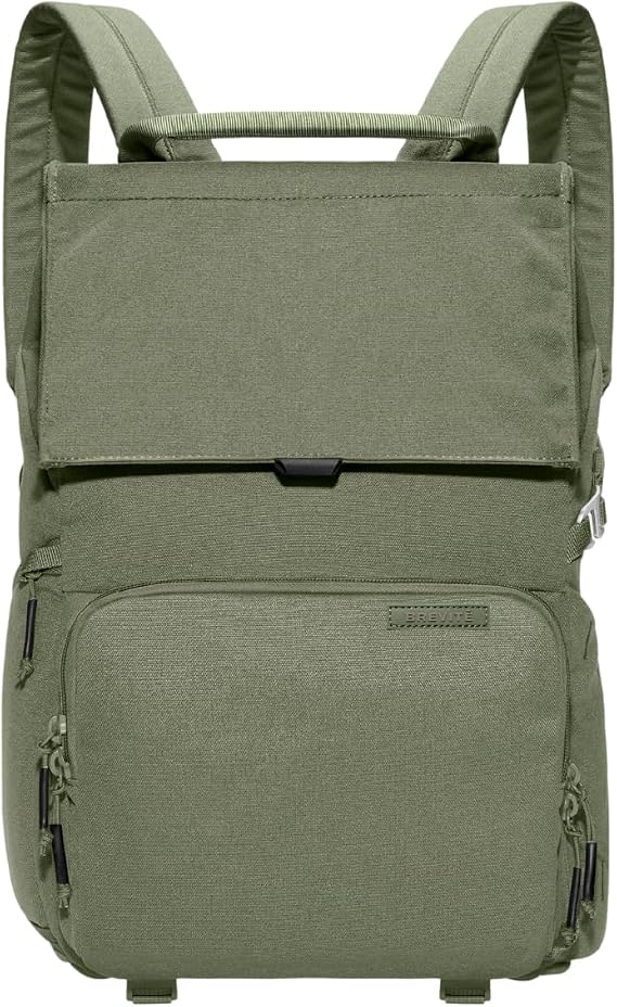 BREVITE - The Runner - Compact Camera Backpacks for Photographers - A Minimalist & Travel-friendly Photography Backpack Compatible With Both Laptop & DSLR Accessories 18L (Pine Green)