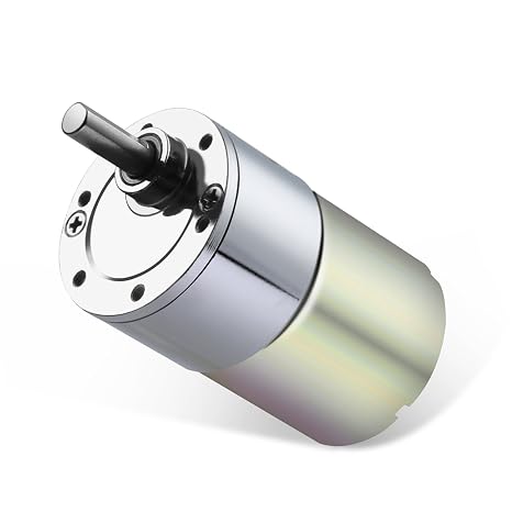 DC 12V 120RPM Gear Motor High Torque Electric Micro Speed Reduction Geared Motor Eccentric Output Shaft 37mm Diameter Gearbox