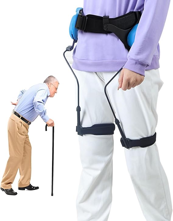 Exoskeleton Power Walking Aid, Adjustable Rehab Trainer, Reduces Effort by 30%, Walking Hemiplegia Training Exercise, Mobility Support for Adults and Elderly