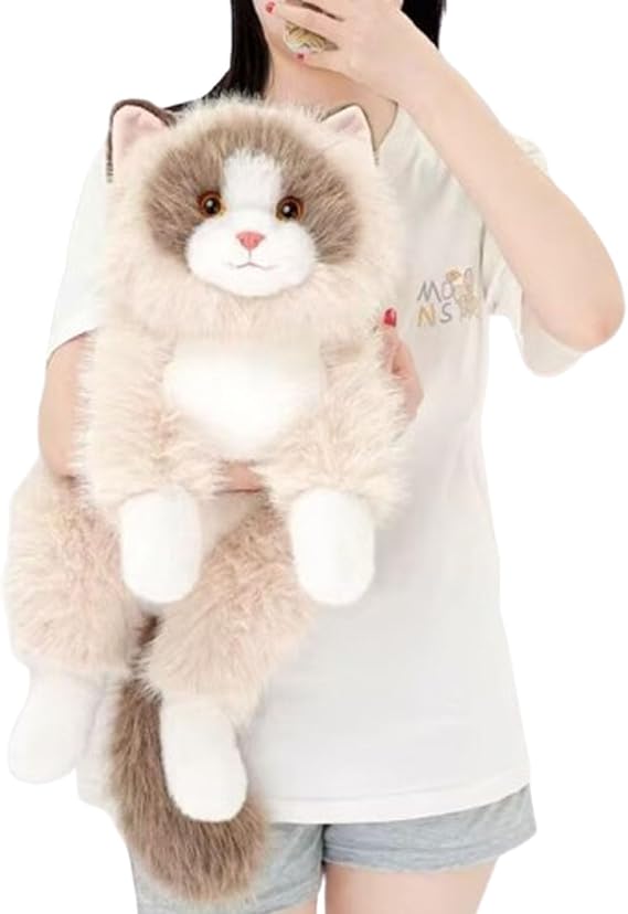 Ragdoll Cat Plush Toy, Lifelike Plush Cat Toy for Children, Plush Cat for Lying, Kitten Stuffed Animal, Weighted Plush Toy, Fluffy and Soft (30cm,1#)