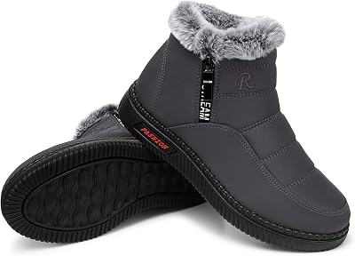 TEMOFON Womens Snow Boots Winter Warm Ankle Boots Waterproof Outdoor Fur Lined Shoes for Women
