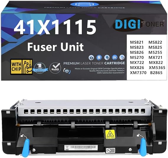 41X1115 Fuser Unit Replacement for Lexmark 41X1115 Fuser Unit Compatible with Lexmark MS821 MS822 MS823 MS825 MS826 M5255 M5270 MX721 MX722 MX822 MX826 XM5365 XM7370 B2865 Printers(110V)