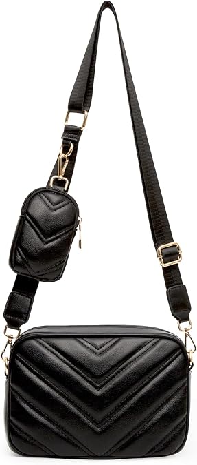 Herald Quilted Small Crossbody Bag with Coin Pouch for Women