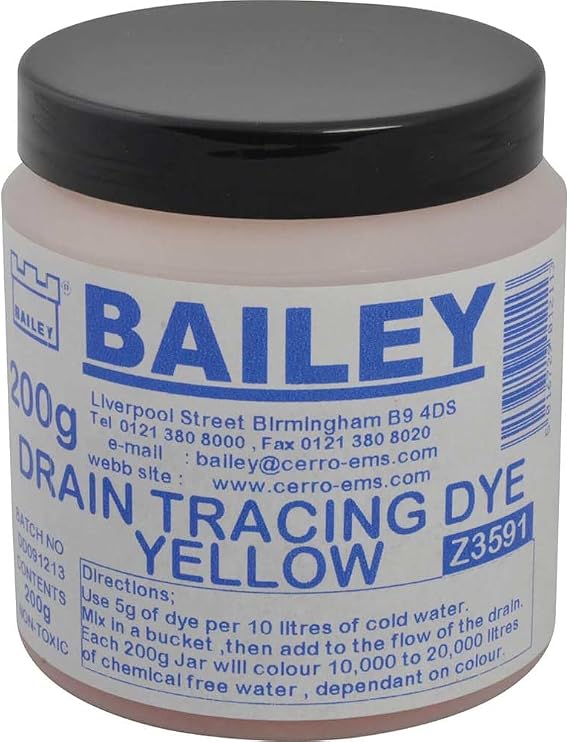 Bailey 3591 Drain Tracing Dye - Yellow