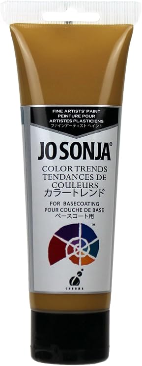 Jo Sonja Color Trends - 4oz Tube Matte Flow Acrylic - Antique Brass