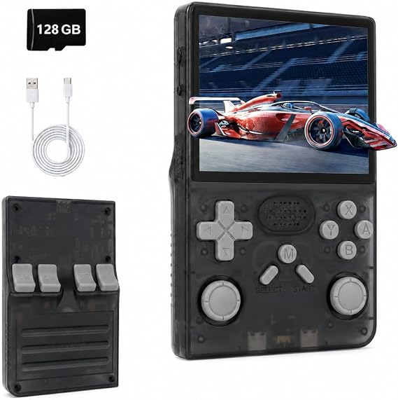 Retro Games Console R40 Handheld Game Console 128GB 3.5 Inch IPS LCD Screen