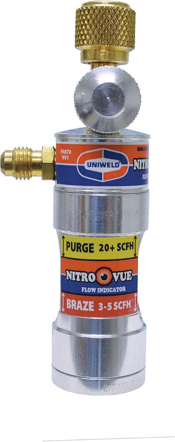 Uniweld NV1 NitroVue Nitrogen Flow Indicator, gold/silver, 7.7 oz.