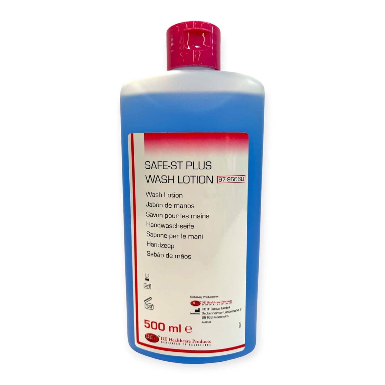 Safe-ST Plus Wash Lotion (500 ml) Mild and Moisturising Liquid Soap pH Skin-Friendly Hand Wash Soap Practical Refill Soap