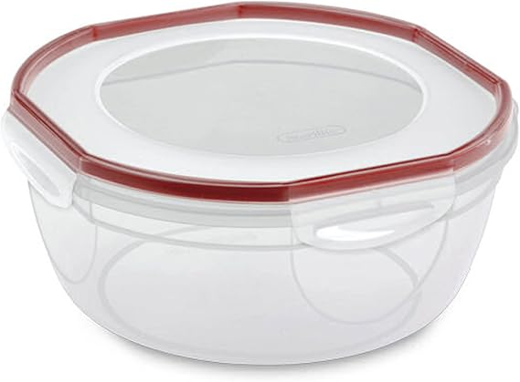 STERILITE Rocket Red Sterilite Plus Ultra Seal Latching Bowl, 4.7 quart