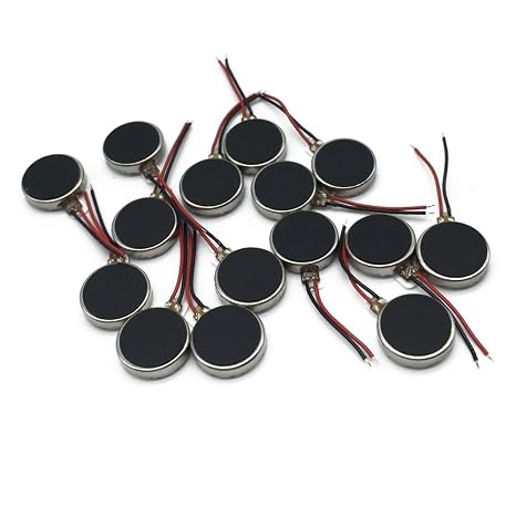 15PCS 10mmx2mm Mini Tiny Vibration Motors 10000rpm Flat Coin Button-Type Micro DC Vibrating Motor for Tablet Pager Mobile Cell Phone
