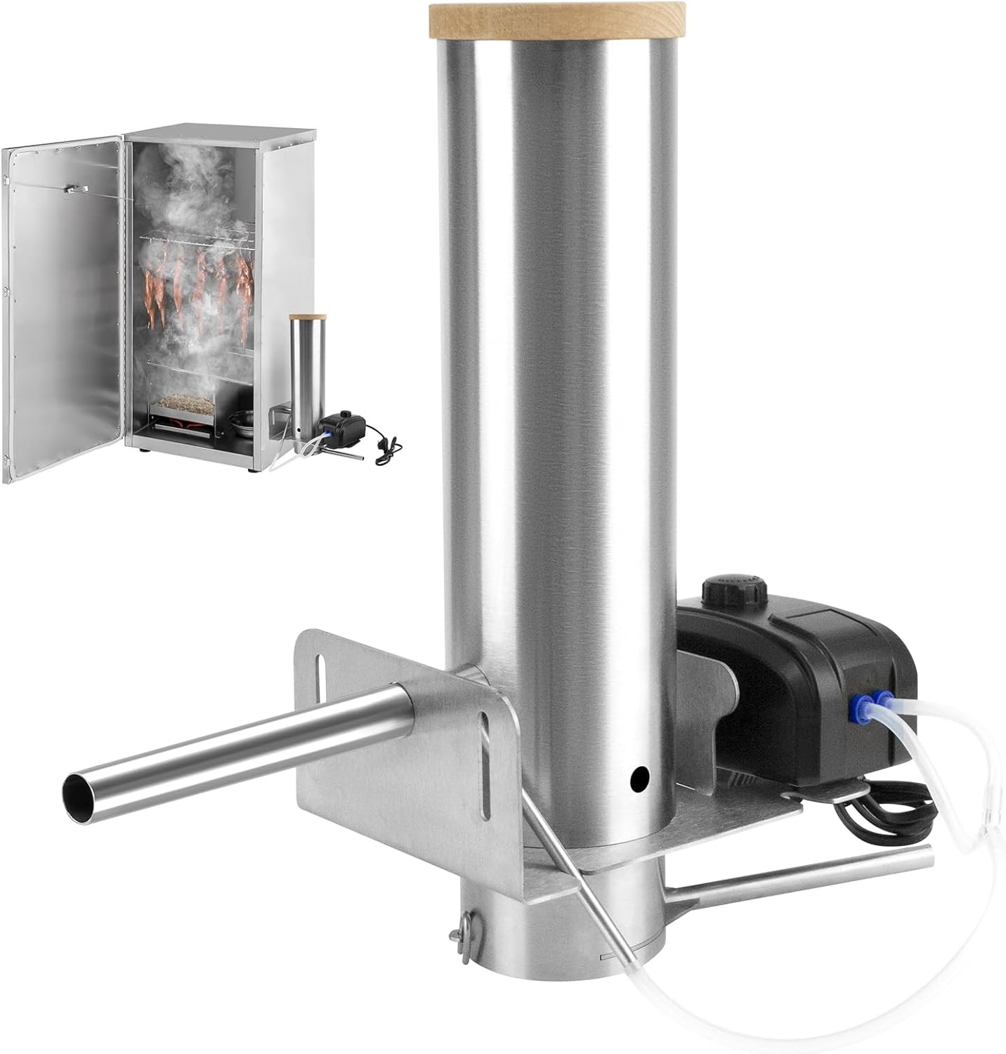 Stainless Steel Cold Smoke Generator, Smoker Generator Box, Smoker Barbecue Cold Smoke Generator Stainless Steel Electric Smoke Generator with Pump for Oven Smokers for Cold Smoked Barbecue