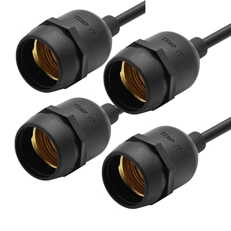 Waterproof lamp Holder,Light Socket, E26 Bulb Socket, lamp Holder, Light Bulb Holder, Pendant Light, E26 Socket Socket, Outdoor Protection, IP65 Waterproof, high Temperature, Long Life Design (4)