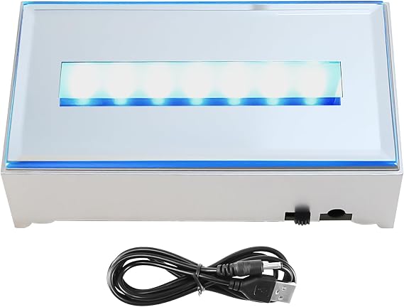 LED Lights 3D LED Light Base Multicolor Base for Glass Block Multicolor Light Rectangle Display Base Automatic Cyclic Color Changing for Glass Art Birthday Valentine's Day (1