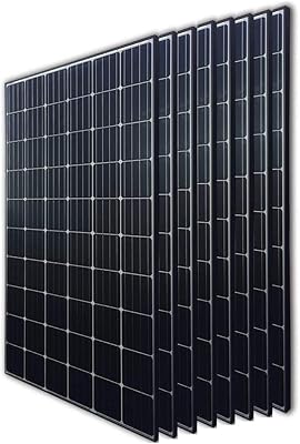 Renogy 8Pcs 300 Watt 24 Volt Monocrystalline Solar Panel 2400W for Off-Grid On-Grid Large Solar System, Residential Commercial House Cabin Sheds Rooftop, Multi-Panel Solar Arrays