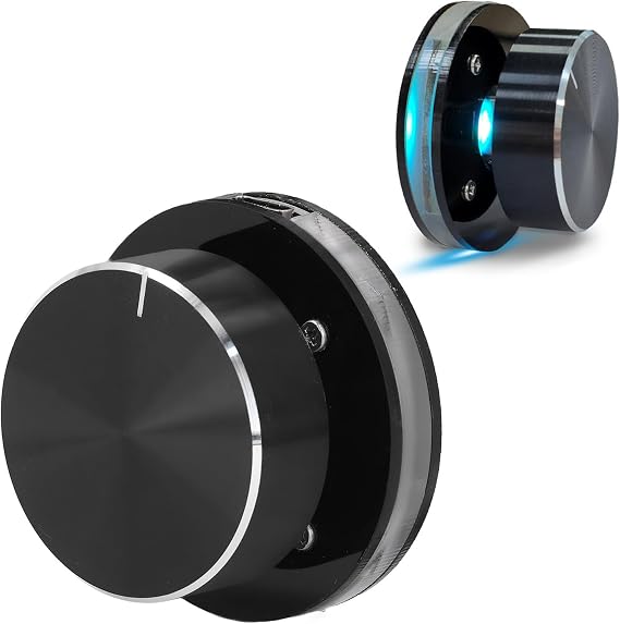 USB Volume Control Knob, Audio Remote Volume Knob with RGB Light and USB C Cable, Rotate Volume Adjustment & One Key Mute Function, Multimedia Controller for Android, PC, Phone