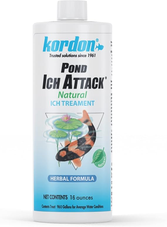 KORDON #31086 Pond Ich Attack Liquid for Aquarium, 16-Ounce